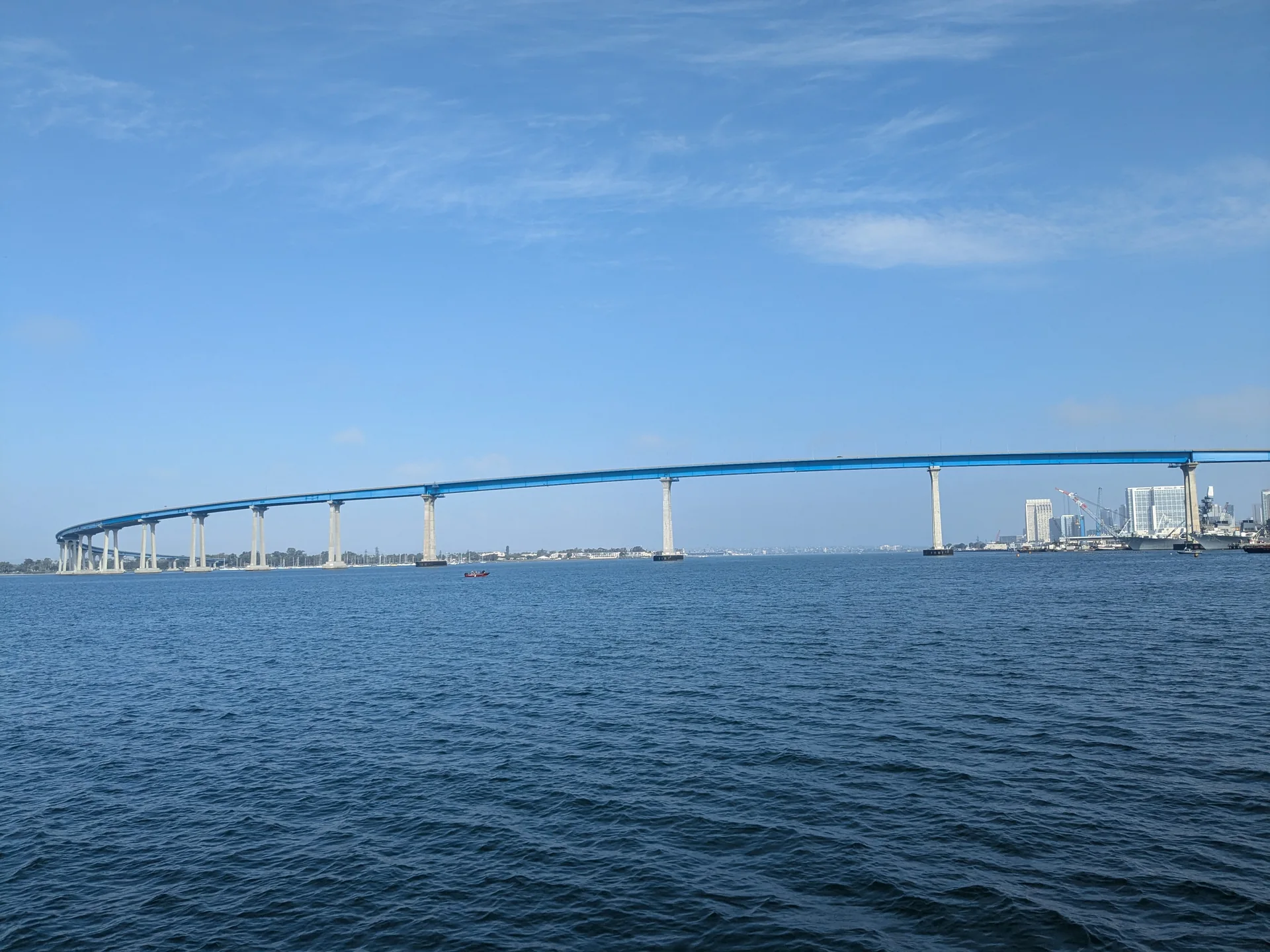 The San Diego–Coronado Bridge across San Diego Bay.